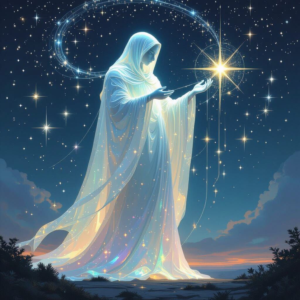 Ethereal Weaver Creates Constellations: Digital Art