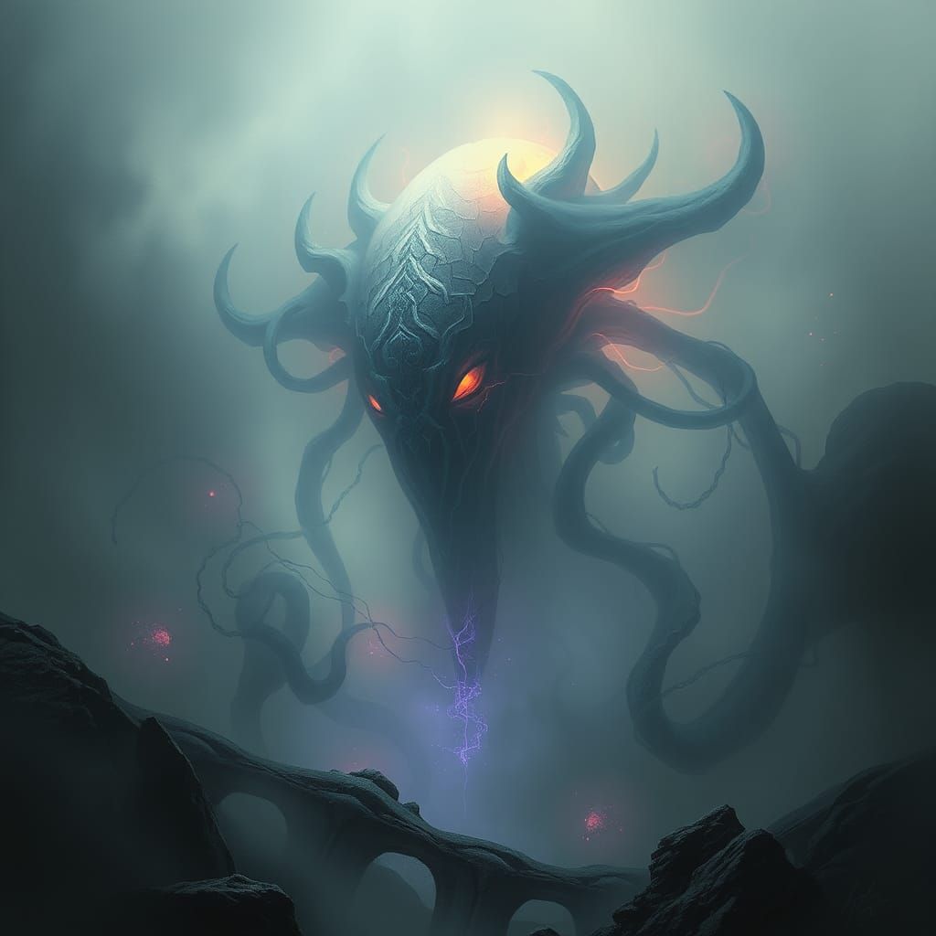 Mystical Loab Entity in Gothic Dreamscape