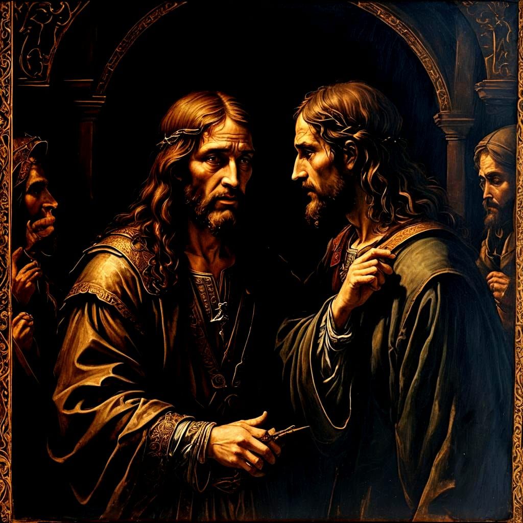 Judas's Regret: A Renaissance Oil Painting