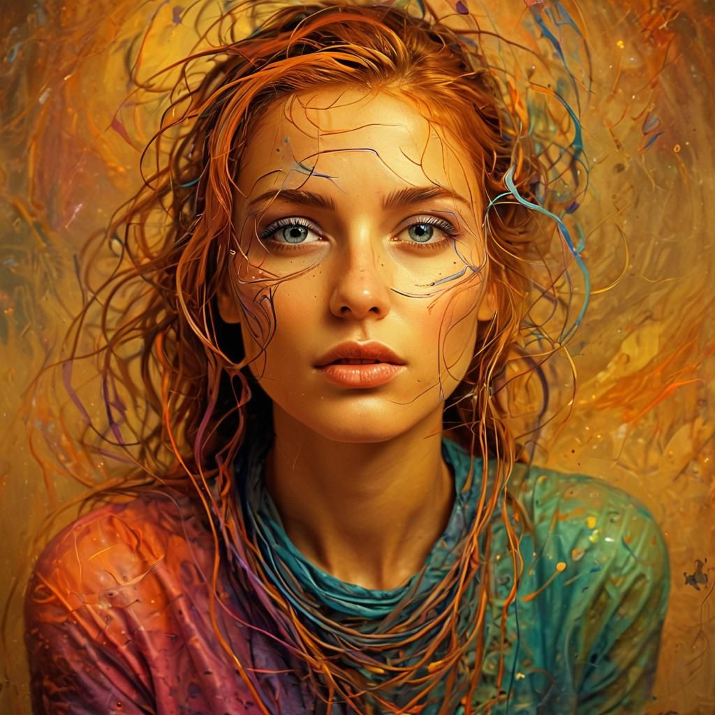 Abstract Expressionist Mindscape in Digital Art