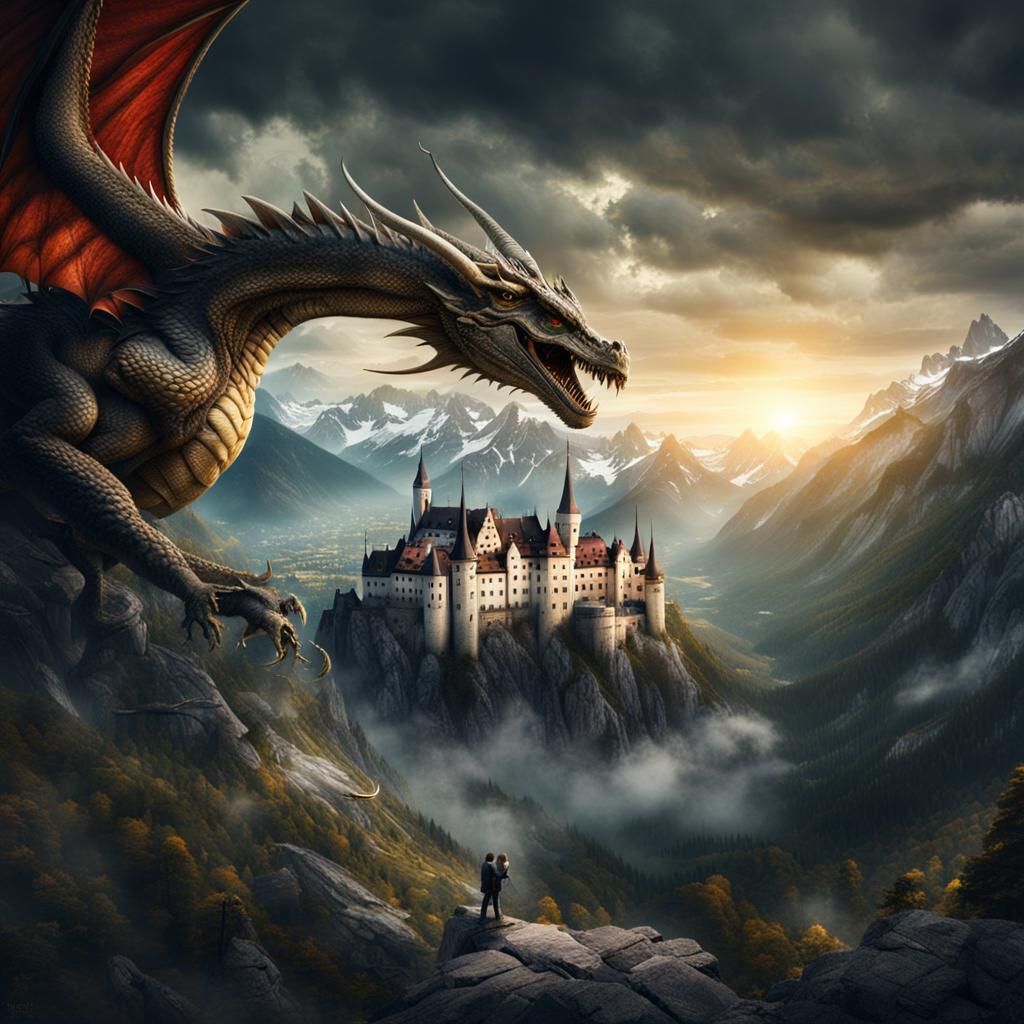 Austria as a Dragon: Epic Digital Matte Painting