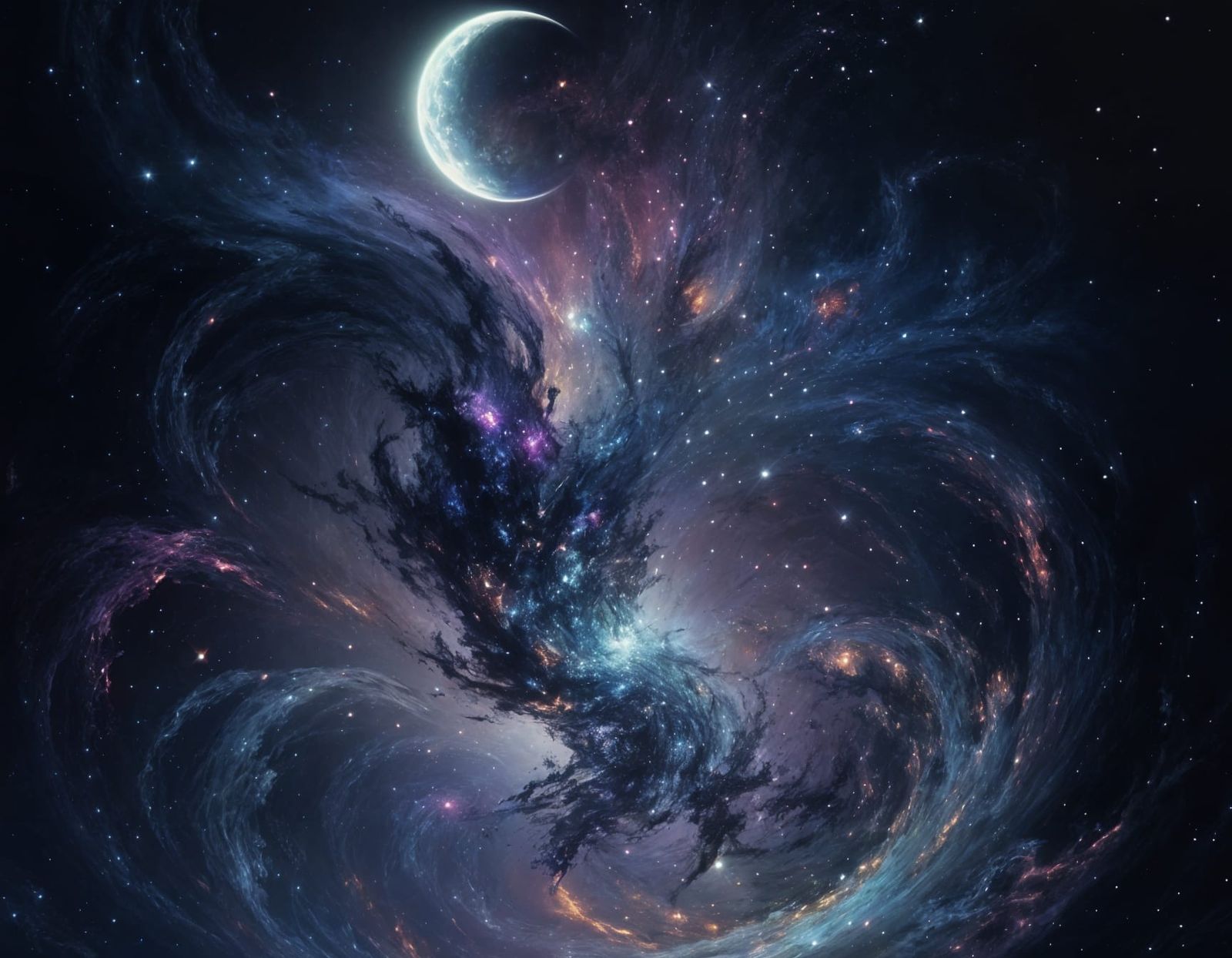 Cosmic Energy Embodied in Vibrant Celestial Landscape