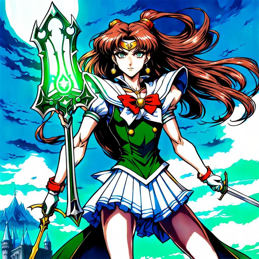 Sailor Jupiter as Castlevania Character in Anime Style
