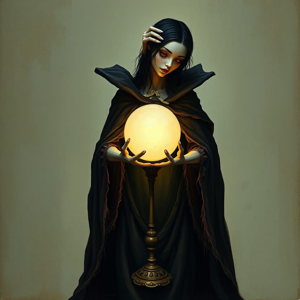 Vampire Lamp in Cubist-Futurist Style