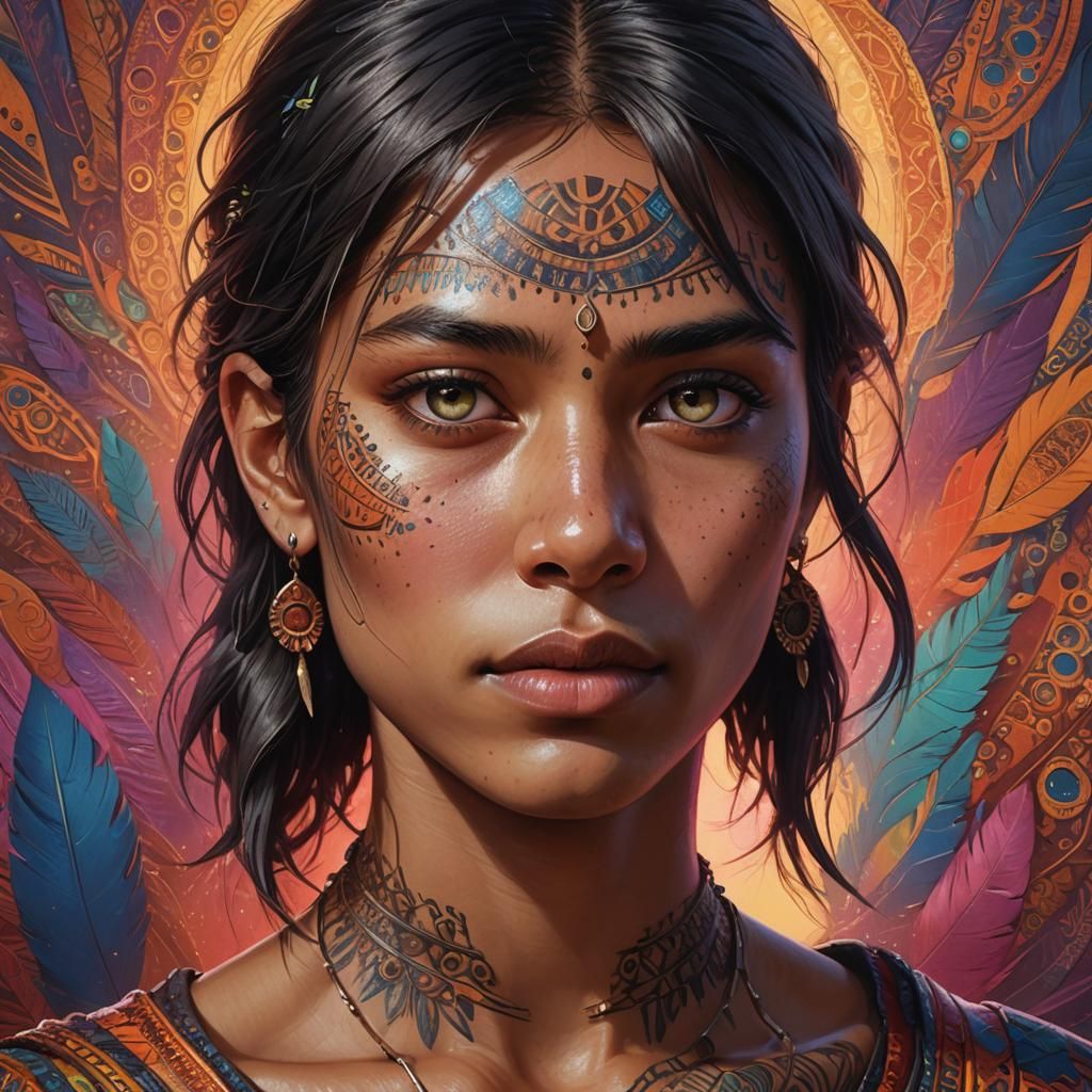 Hyperrealistic Half-Human Portrait with Dramatic Lighting