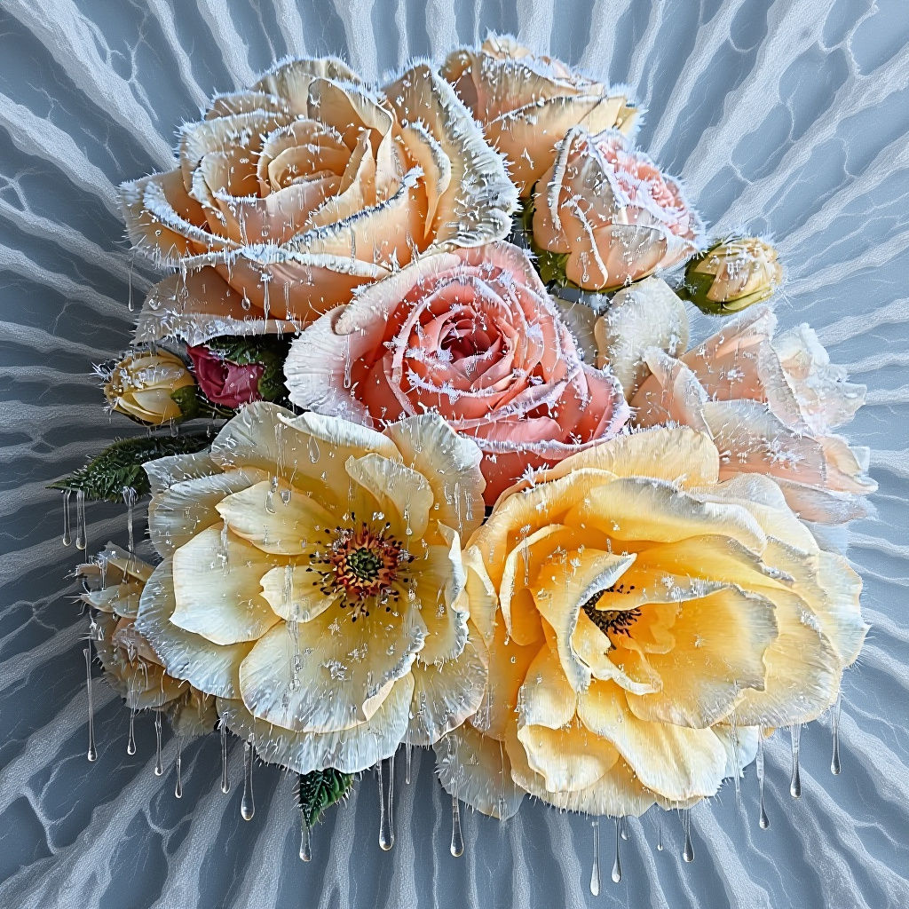 Elegant Rose Bouquet in Soft Pastel Hues