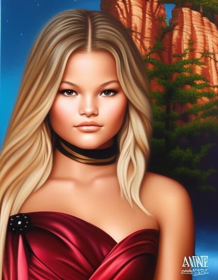 Ethereal Portrait of a Young Woman in Gothic Style