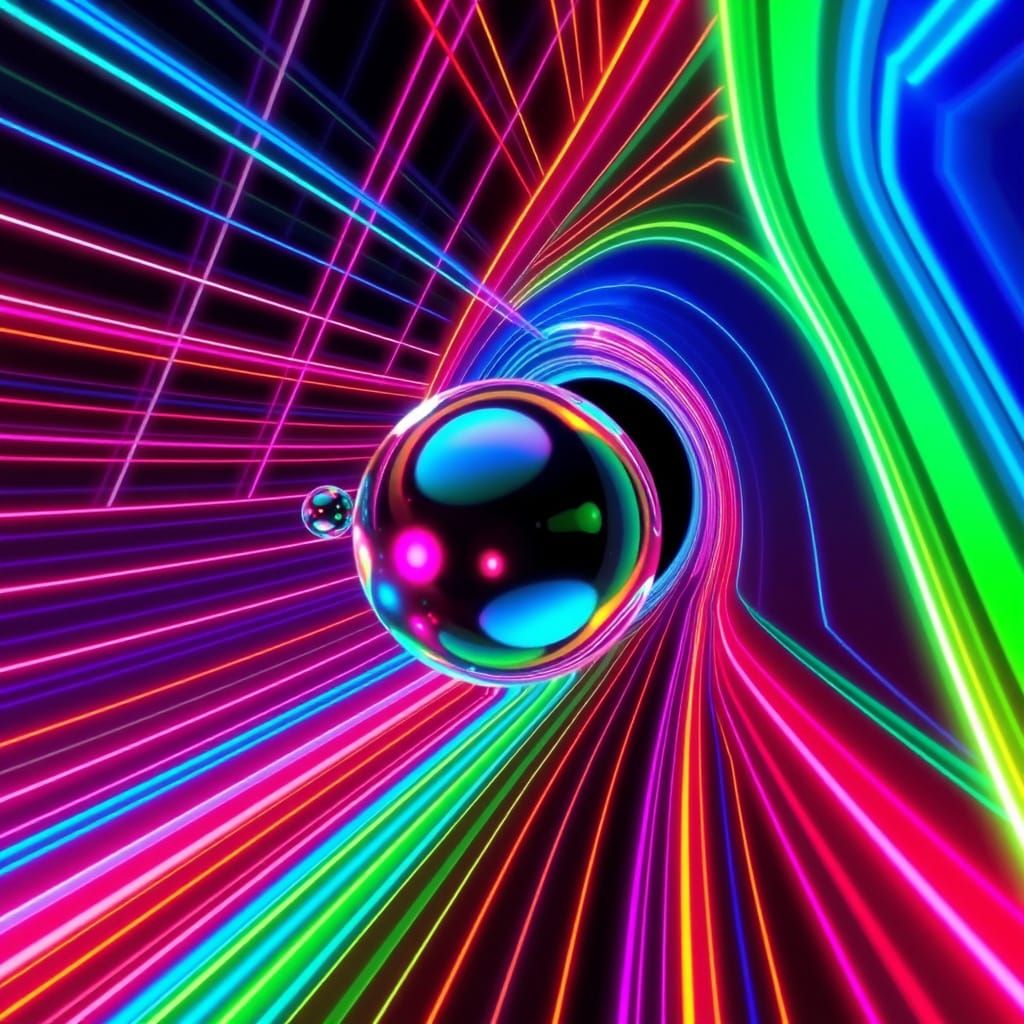 Iridescent Wormholes Form Space-Time Bubbles