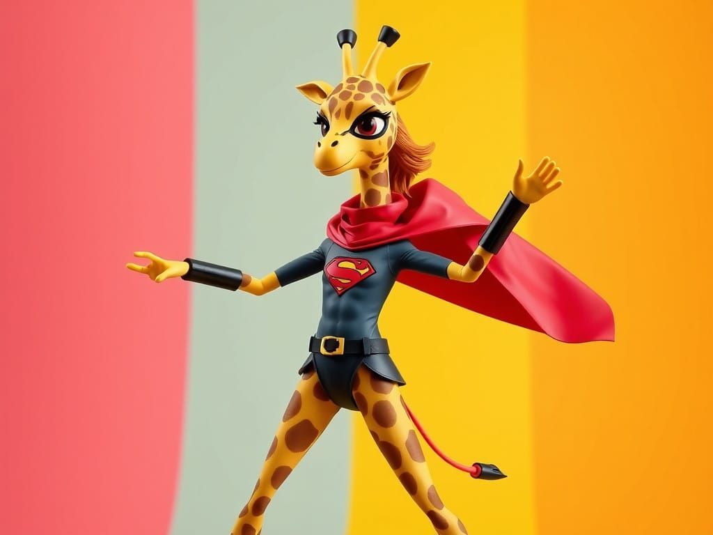 Rubber Band Superhero Giraffe Girl