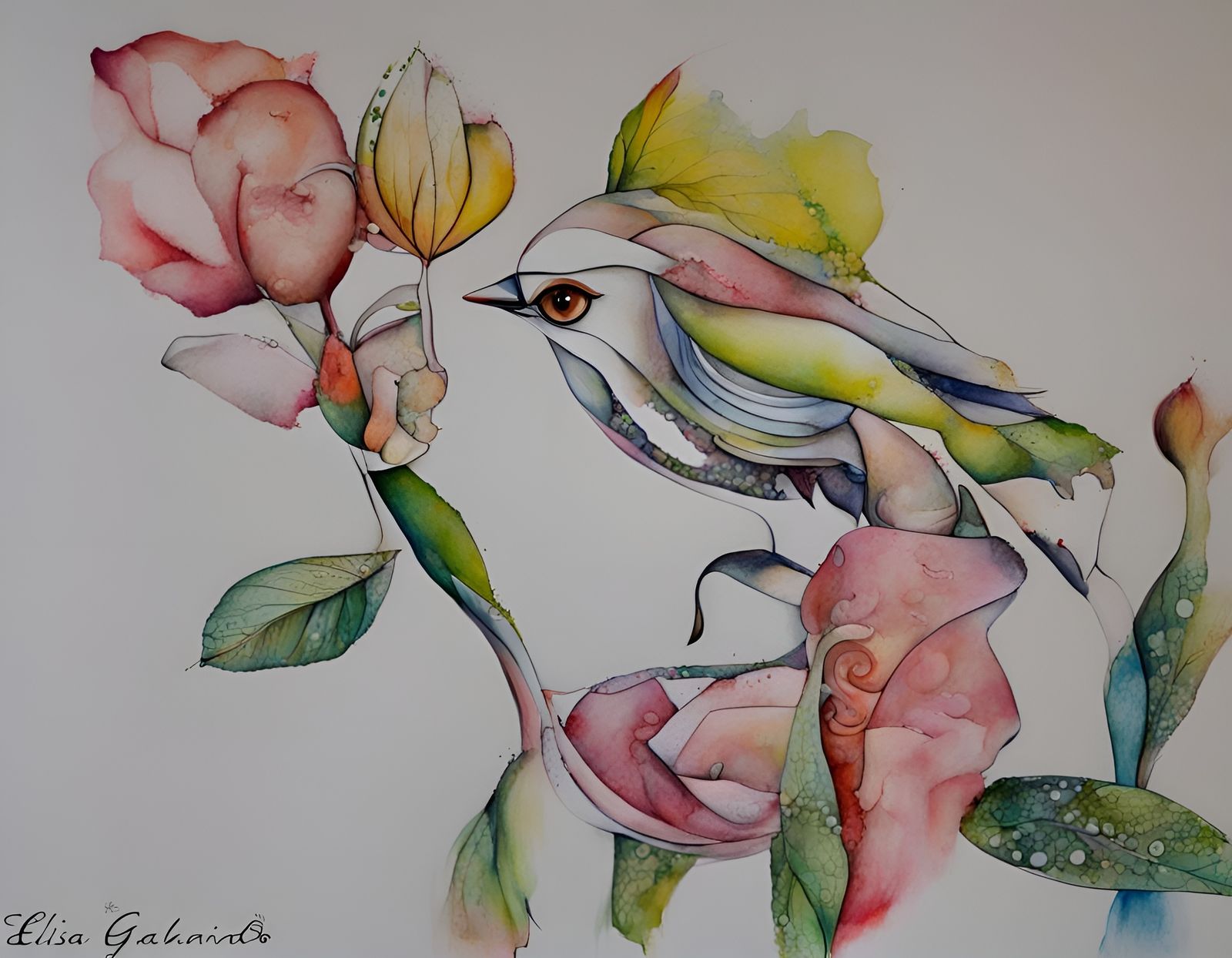 Expressive Portrait in Elisa Galindo García Style