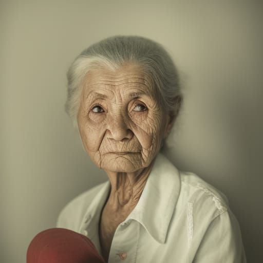 Elegant Portrait of an Old Lady: Film Photography