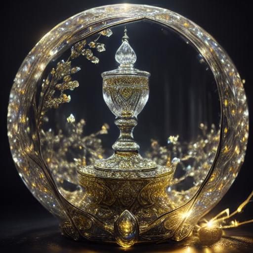 Mystical Princess in Sparkling Crystal Light