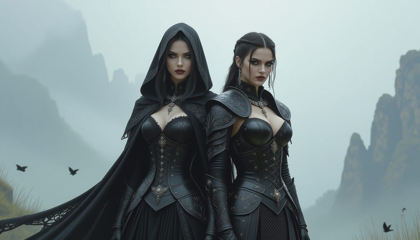 Goth and Visigoth Women in Detailed Photorealistic Style