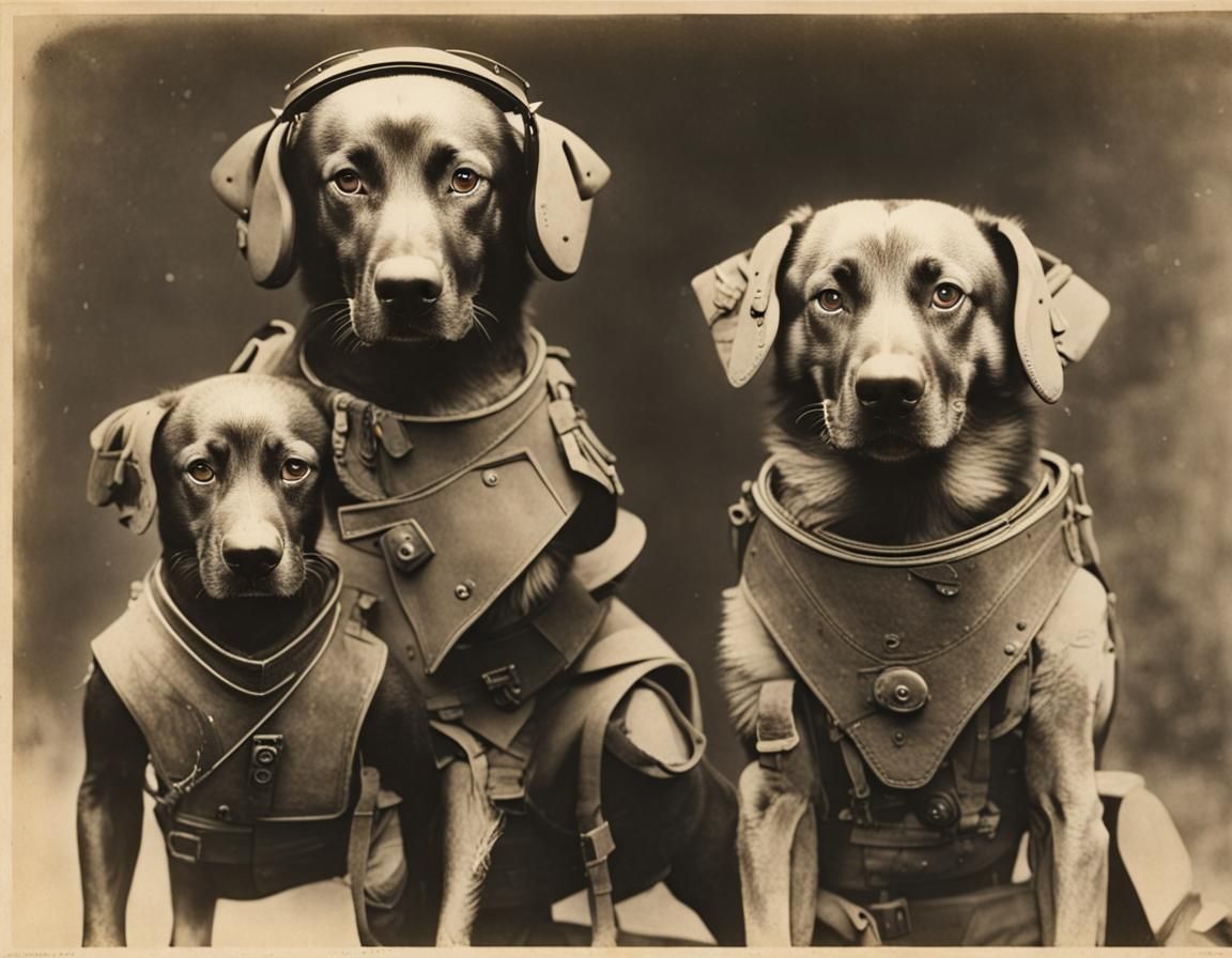 Military Dogs in Fighting Gear