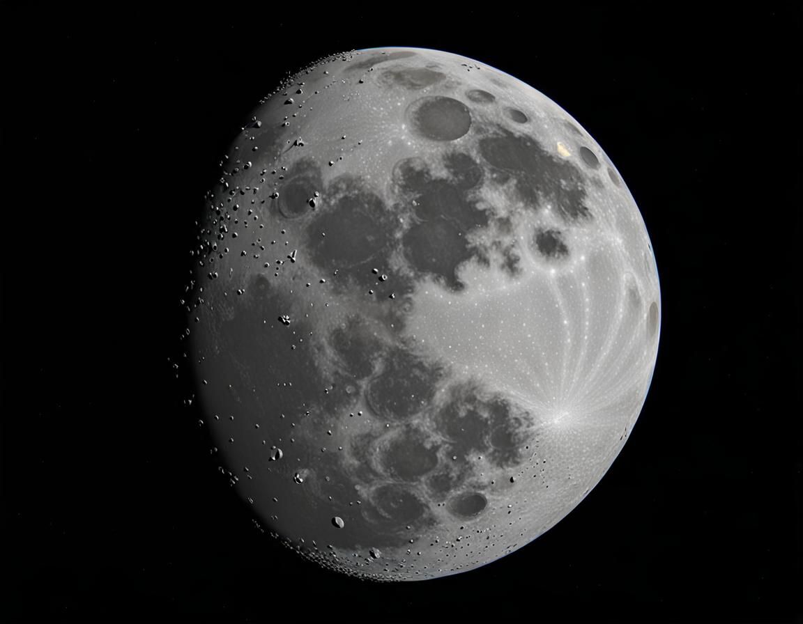 Futuristic Lunar Base on the Moon