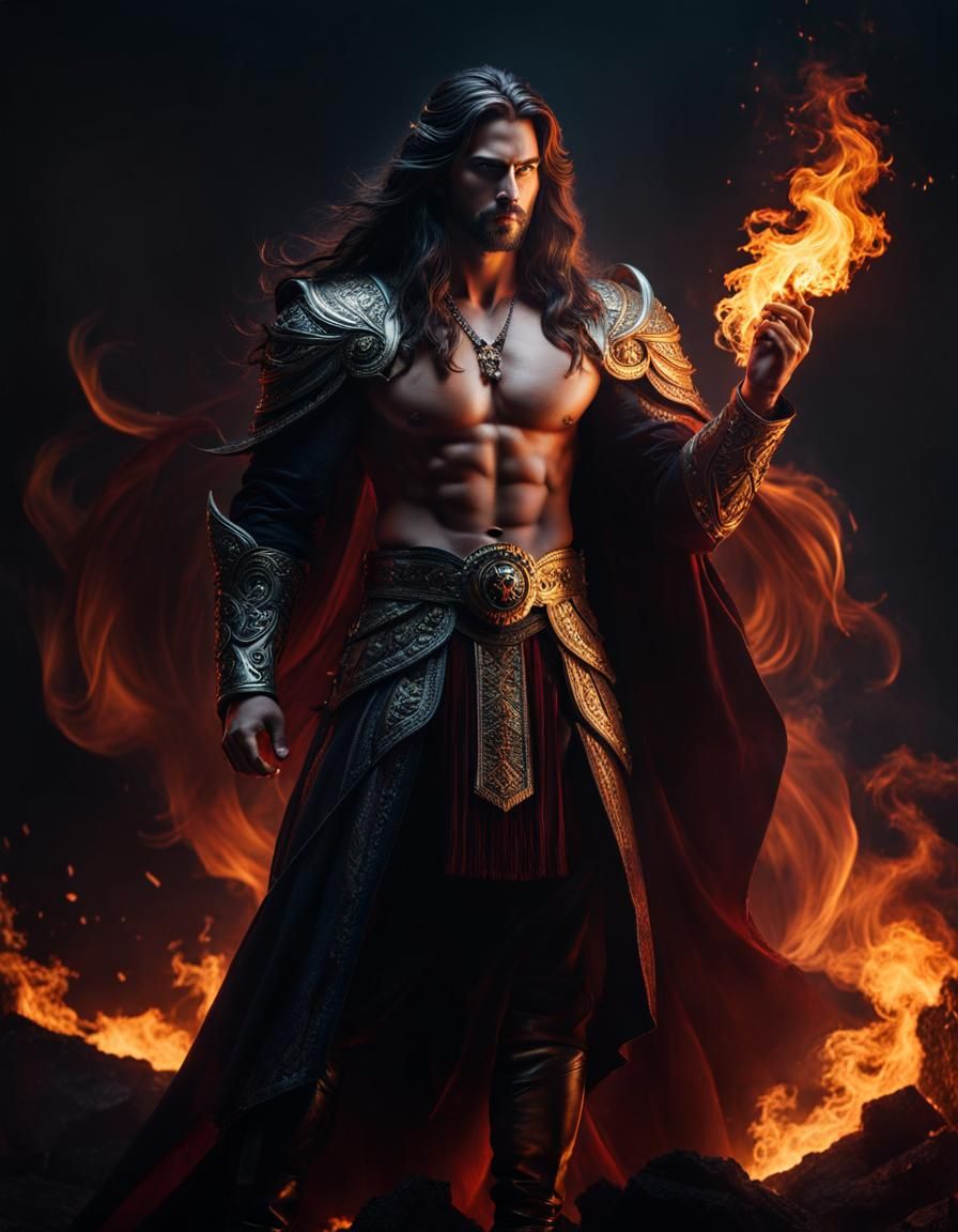 Handsome fire god