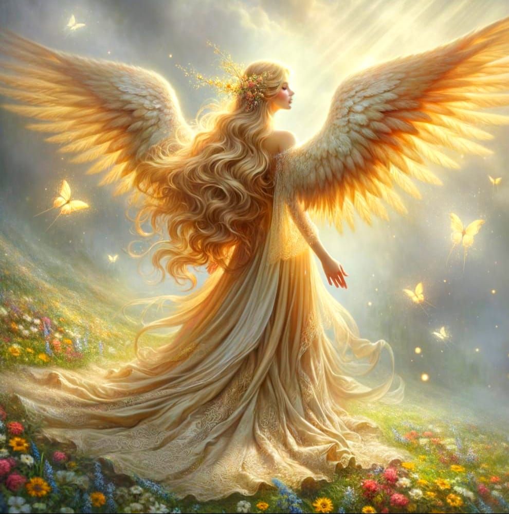 Angel in Radiant Morning Glory