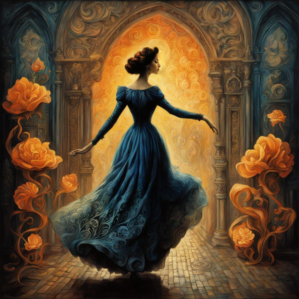 Flames of Enchantment Dance in a Mystical Landscape