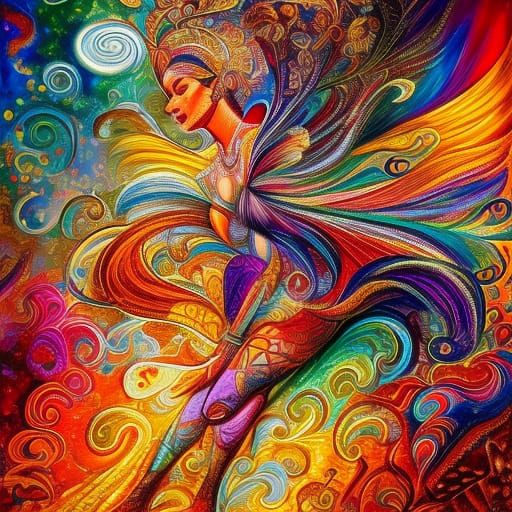 Colorful Mosaic Art in Dynamic Lighting