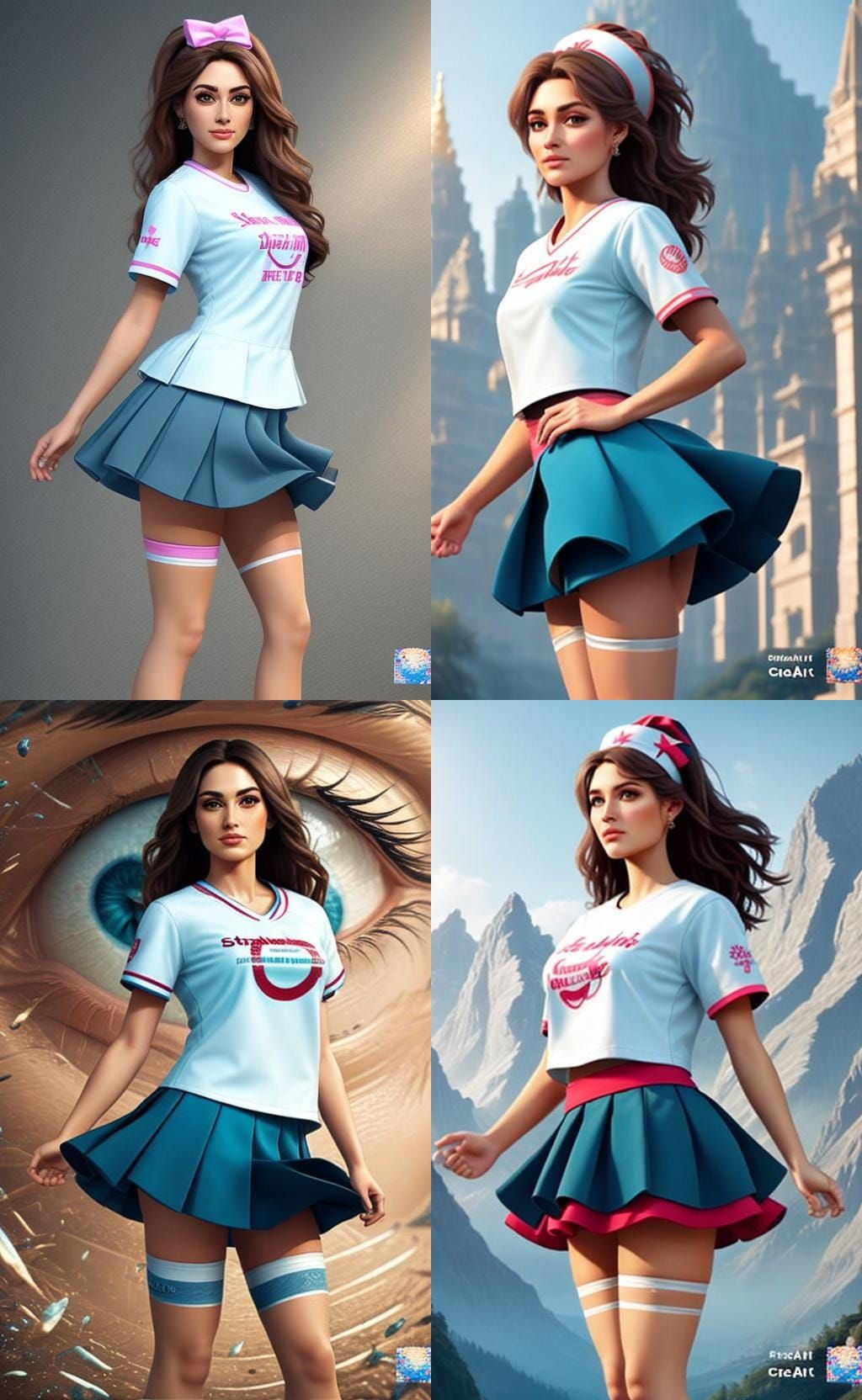 Nurse Girl in Short Skirt and Stayups