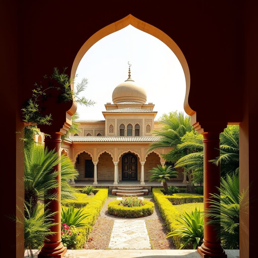 Arabian Oasis House in Islamic Architectural Style