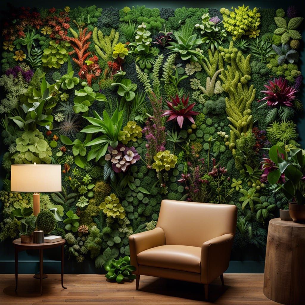 Botanical Mosaic Living Tapestry in Hyperrealistic HDR