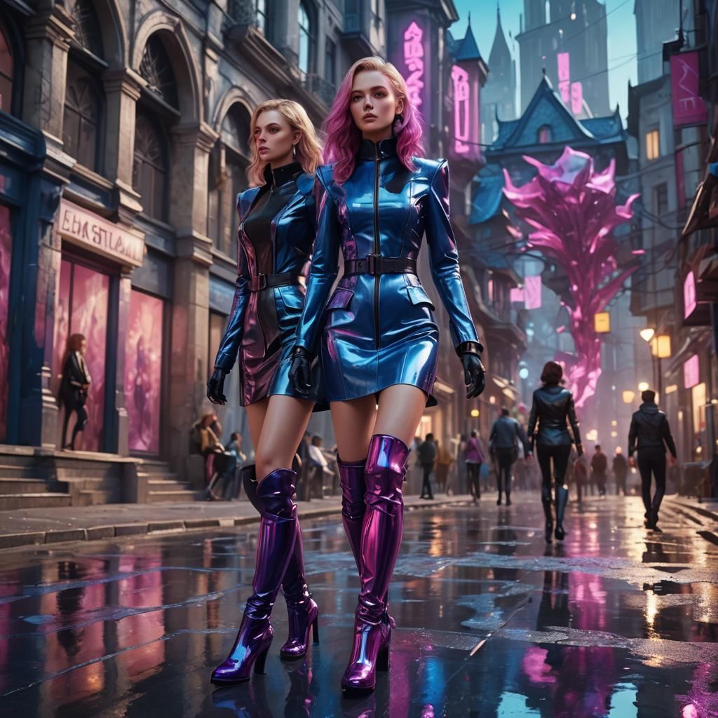 Latexia: Fantasy City of Latex in Sci-Fi Style