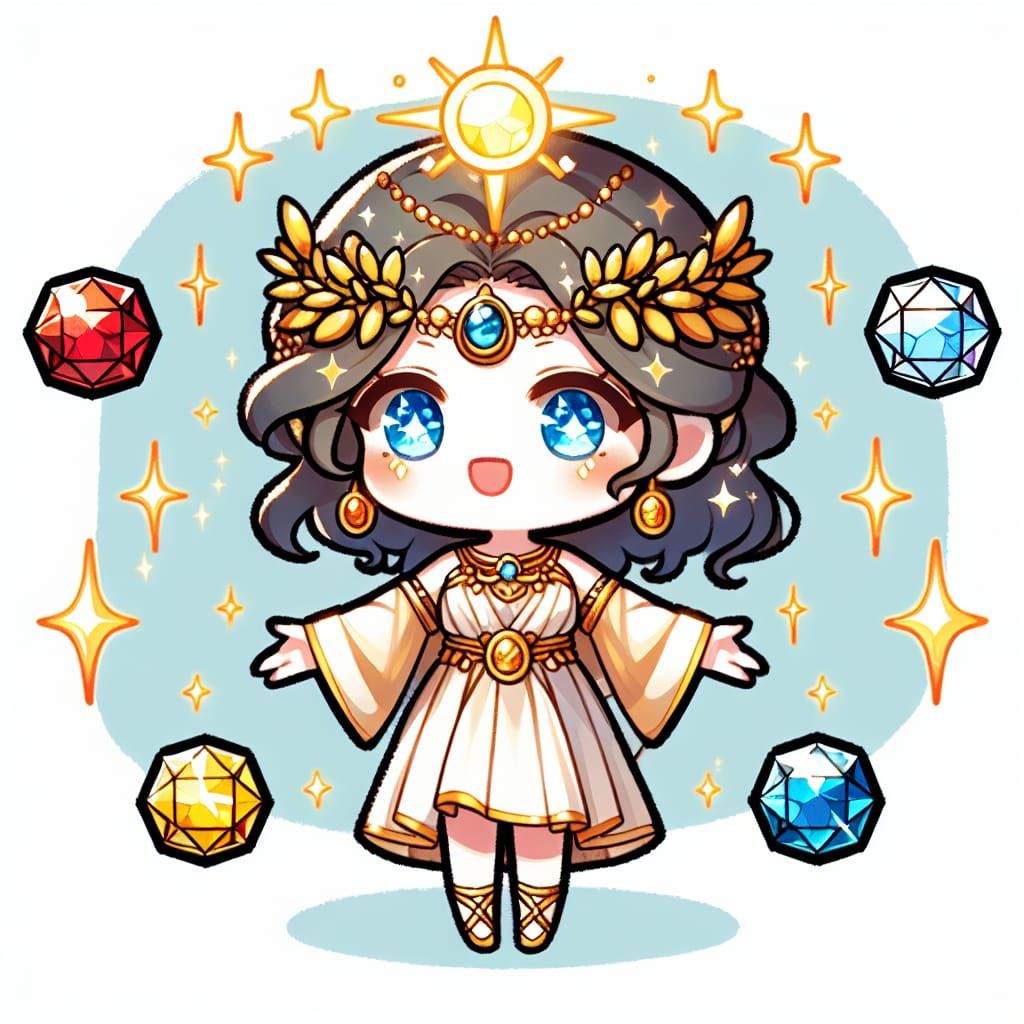 Chibi Theia is one of the twelve Titans, the children of the earth goddess Gaia and the sky god Uranus in Greek mytholog...