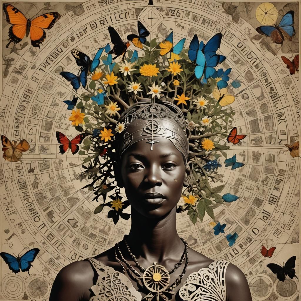 Merkaba in Baobab: Hyperrealistic Papercraft Art