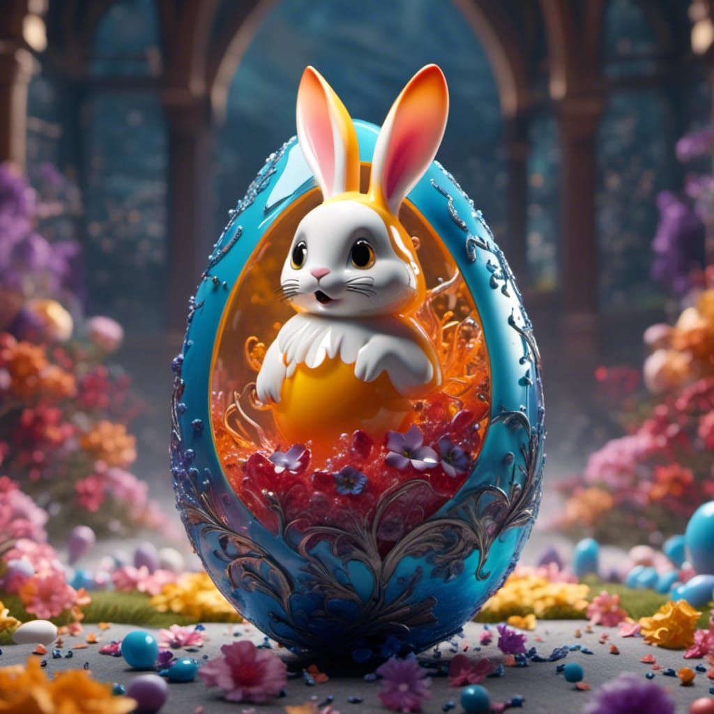 Detailed Fantasy Egg in Matte Painting Style