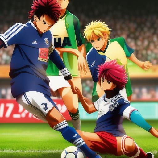 Anime Soccer Field Ready for Goal
