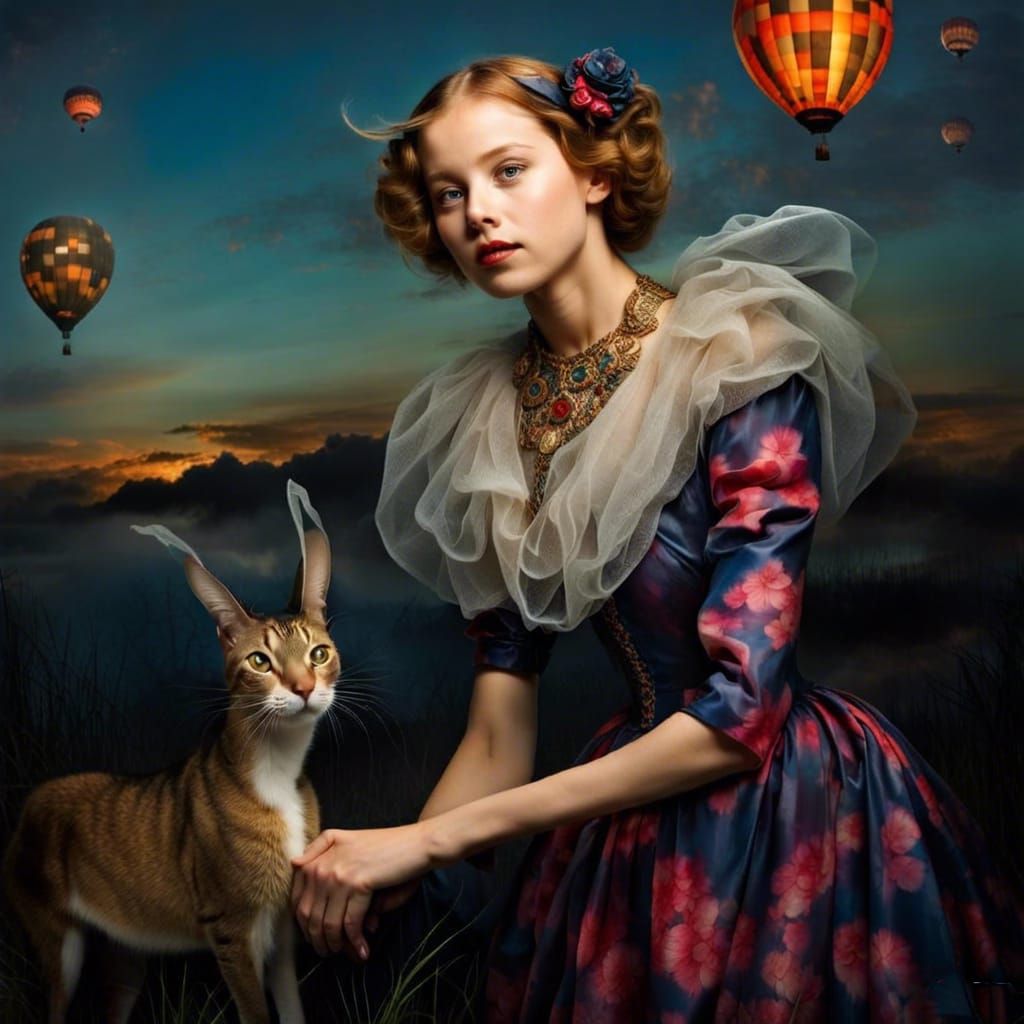 Surreal Alien Restaurant Celebration in Magical Realism