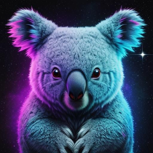 Colorful Koala in Visionary Style