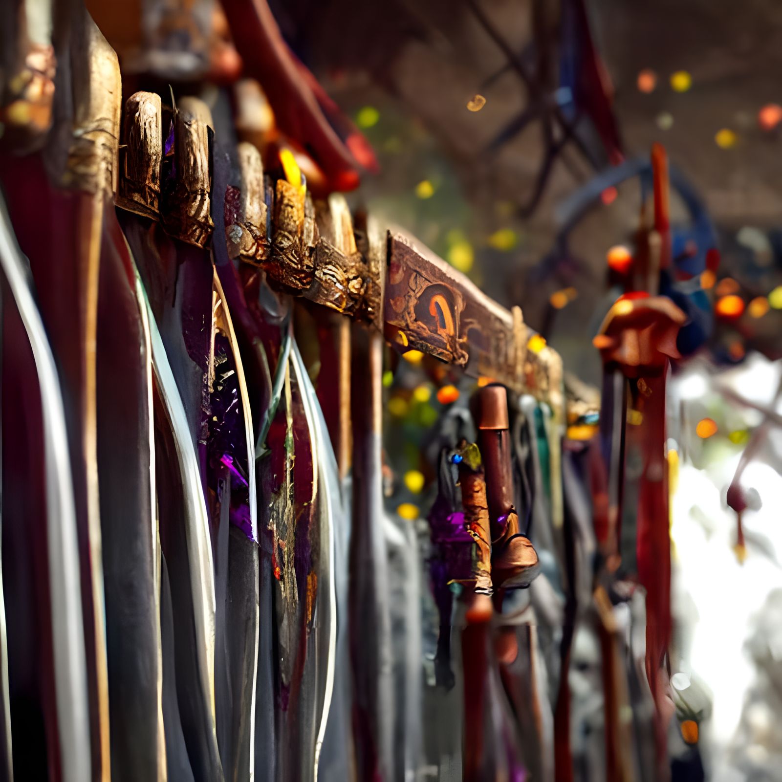 Dark Fantasy Armory Wall in 8K Resolution