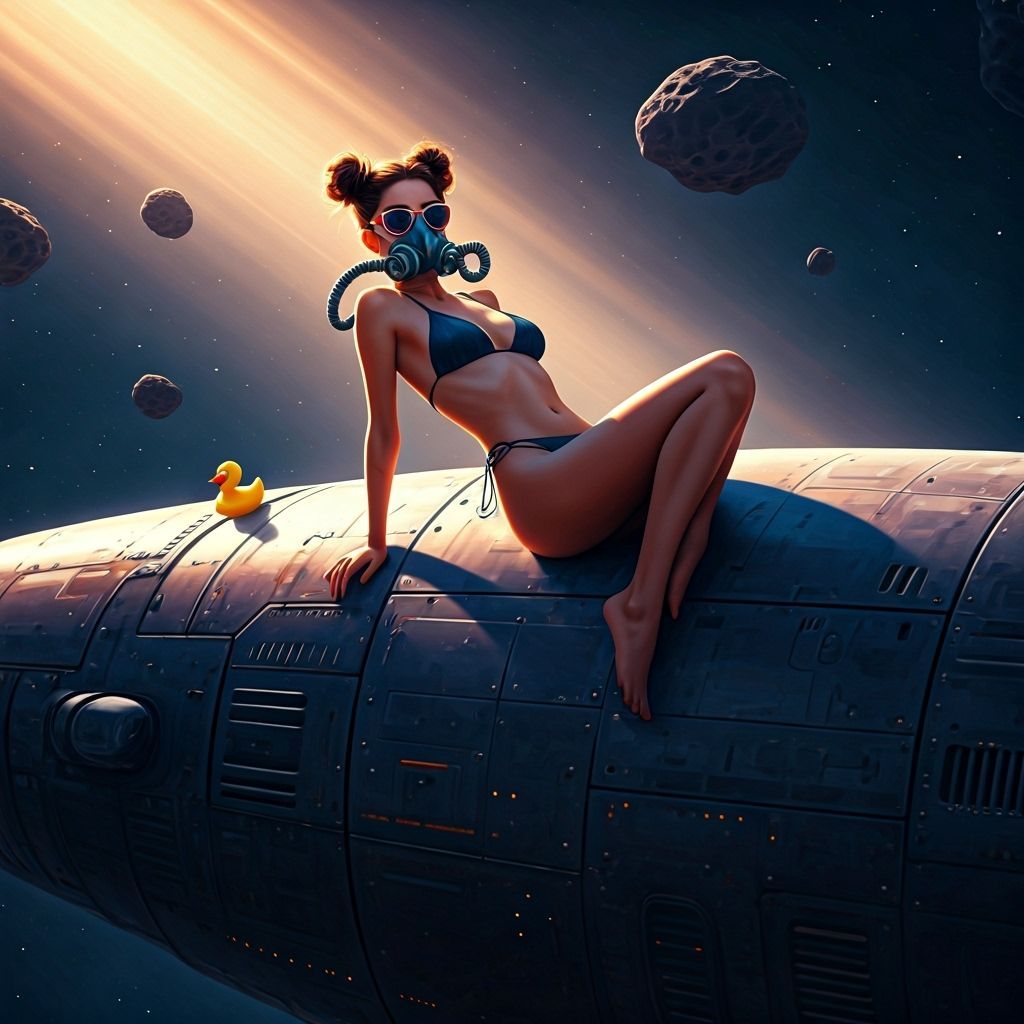 Sunbathing in outer space