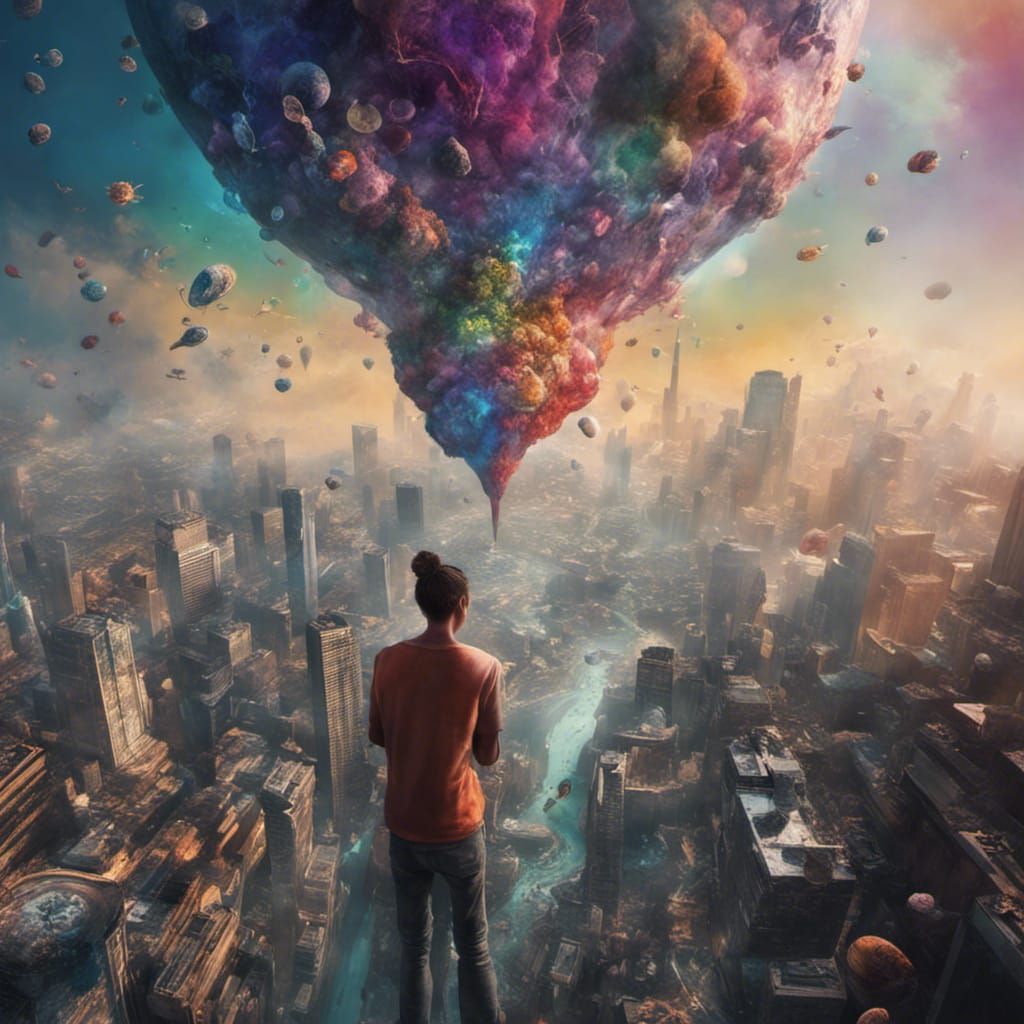 Climate Change: Human Struggles in 2050, Hyperrealistic Art