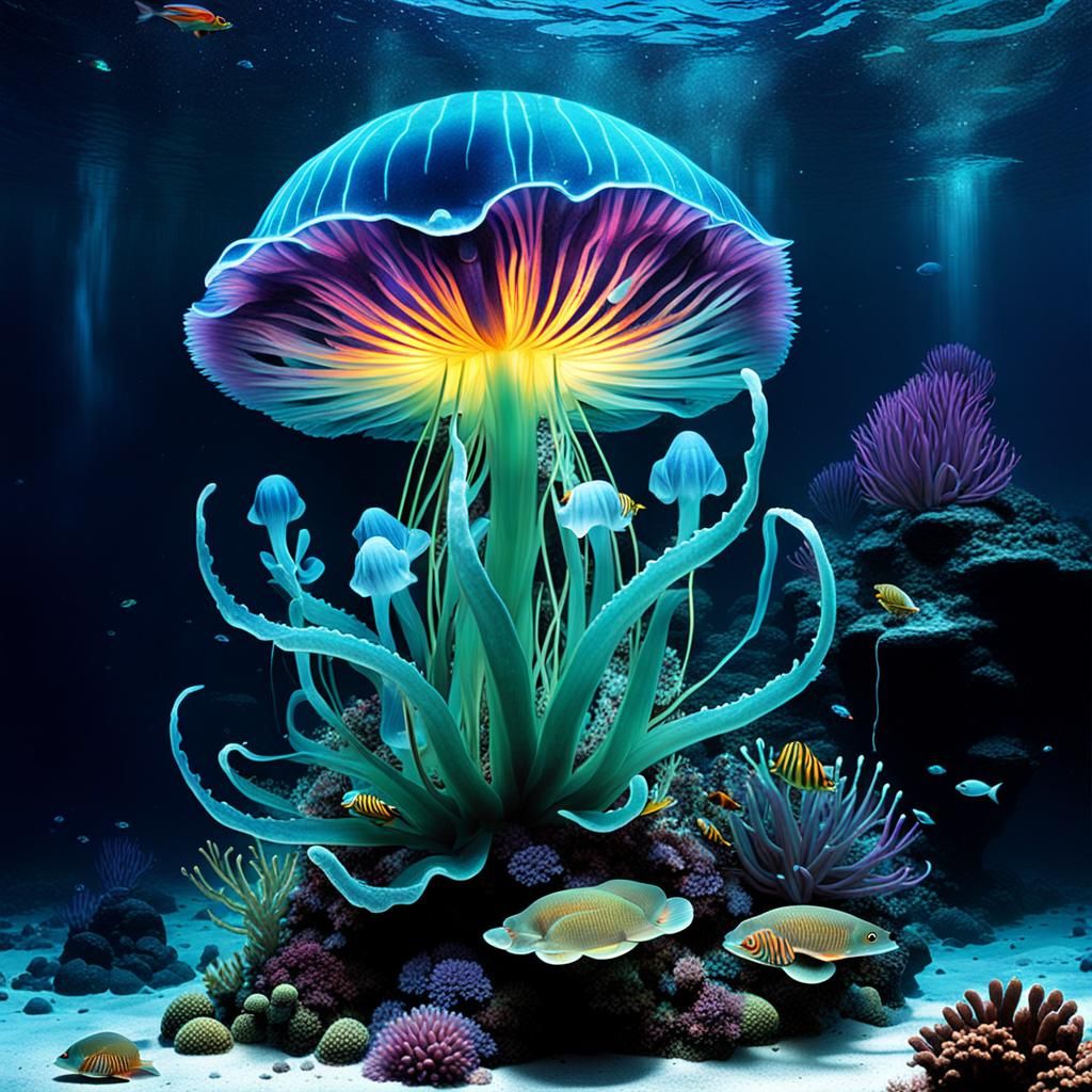 Bioluminescent Underwater Marvels