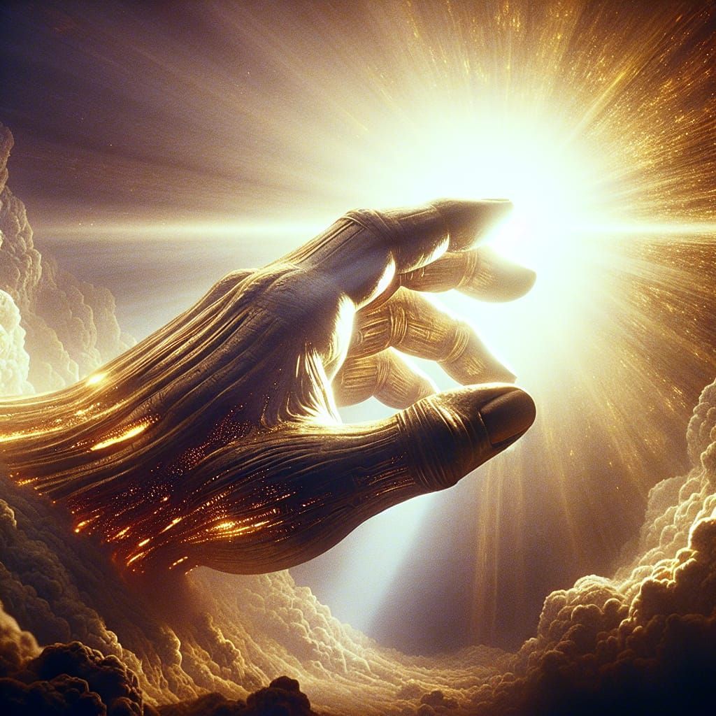 Divine Finger Stops Bullet: A Cinematic Still