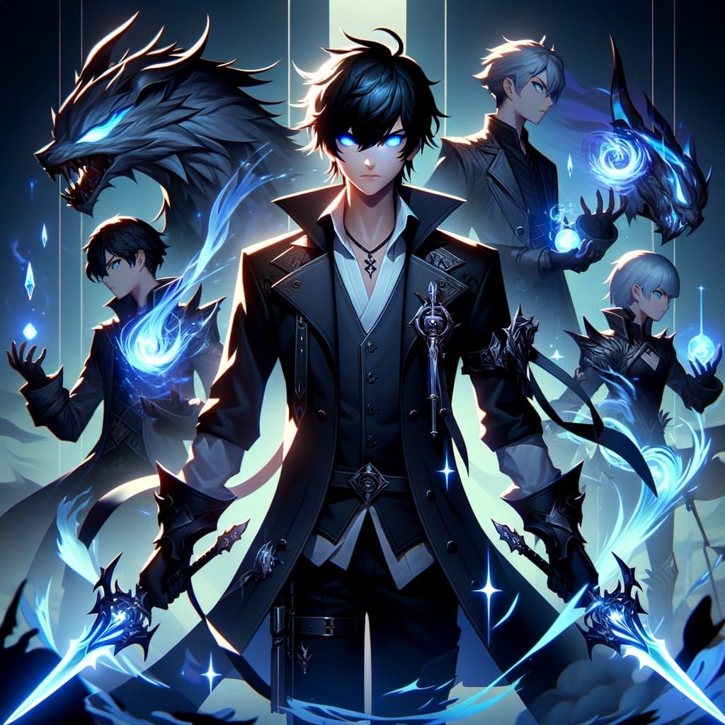 Dark Fantasy Shadow Warrior in Cyberpunk Style