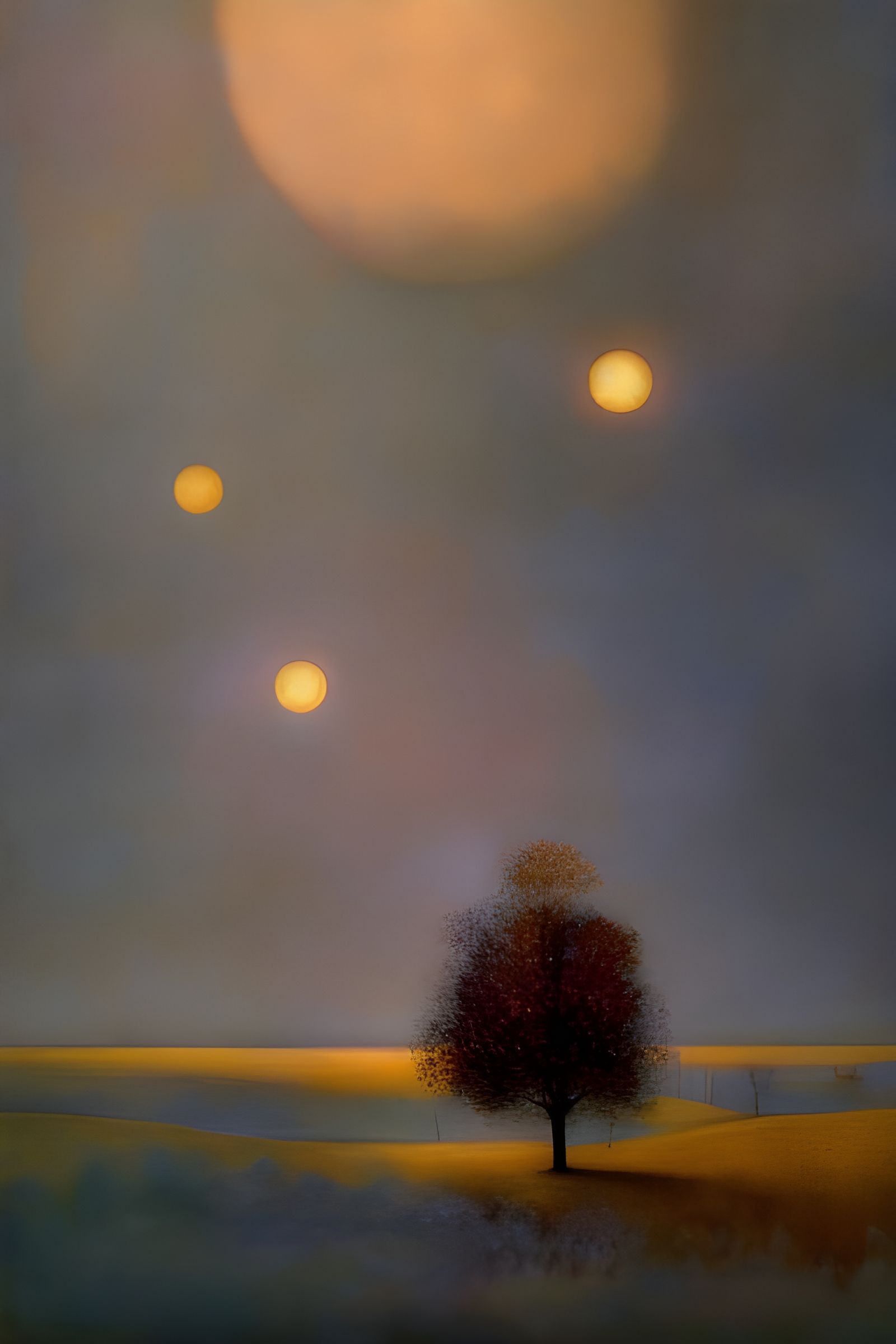 Abstract Golden Cycles: A Detailed Matte Painting