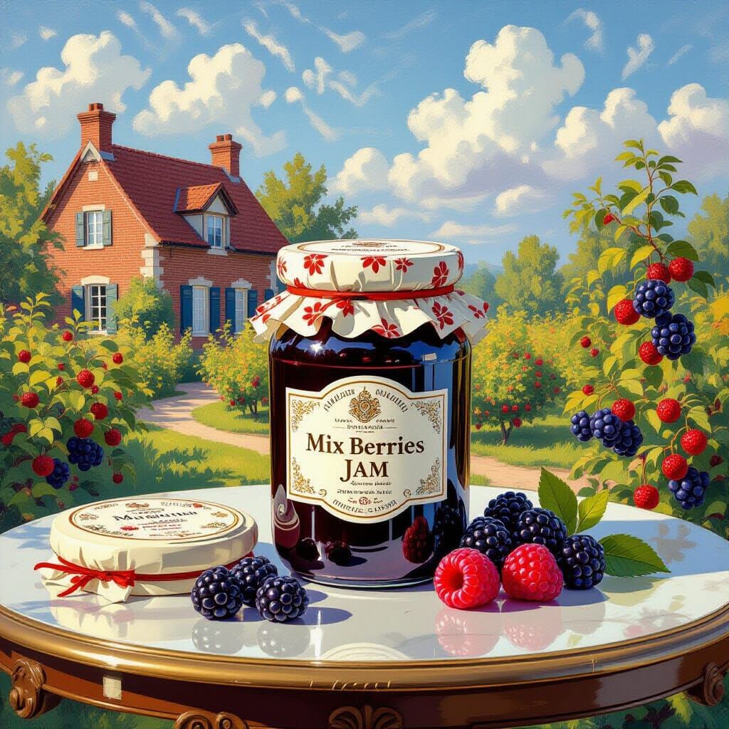 Luxurious Mix Berries Jam Jar on Royal Table