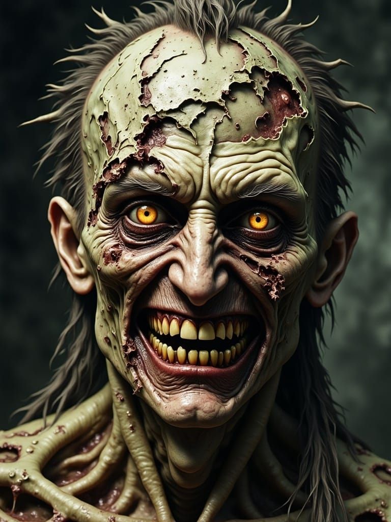 Horrifying Reptilian Humanoid with Mask, Gothic Horror