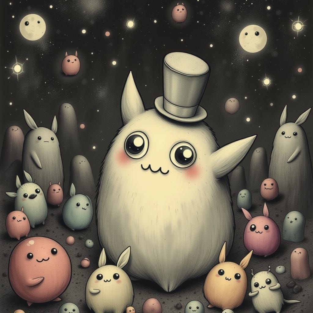 Candy Symphony Conductor in Surreal Style