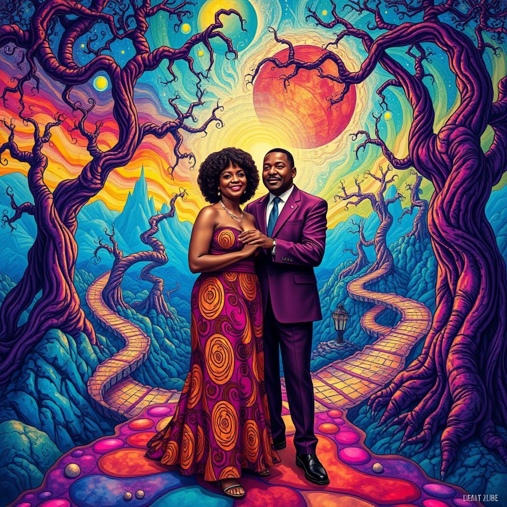 Moebius-Inspired Aretha Franklin and Martin Luther King in a...