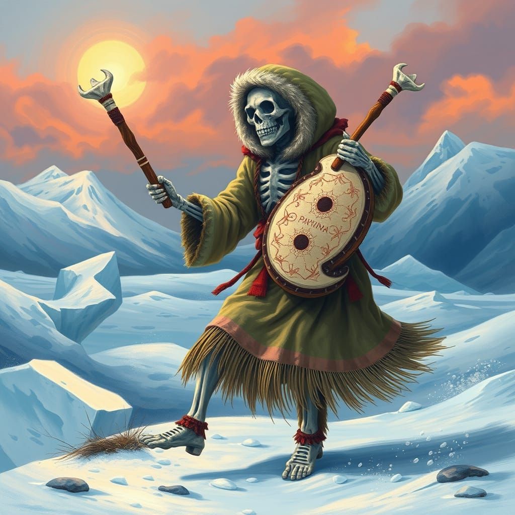 Ahkiyyini Dances in the Alaskan Ice, Ethereal Art