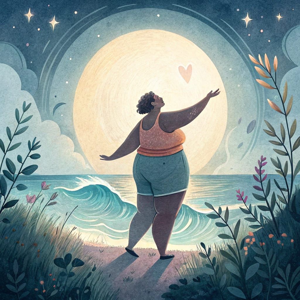 Empowered Self Love in Serene Nature