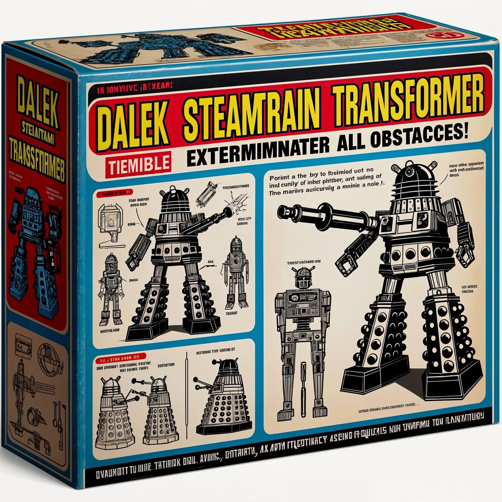 Dalek Steamtrain Transformer Action Figure Box Art