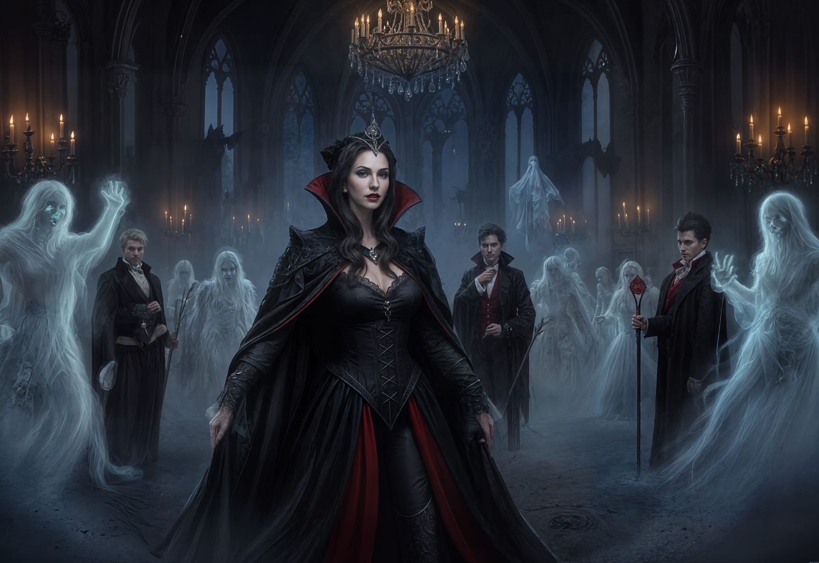 Haunted New Year's Ball With Vampires And Ghostly Mist