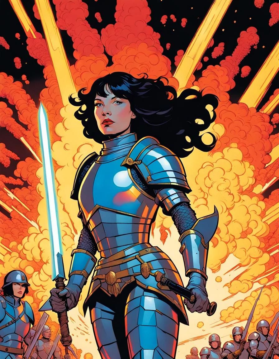 Joan of Arc in Holographic Armor