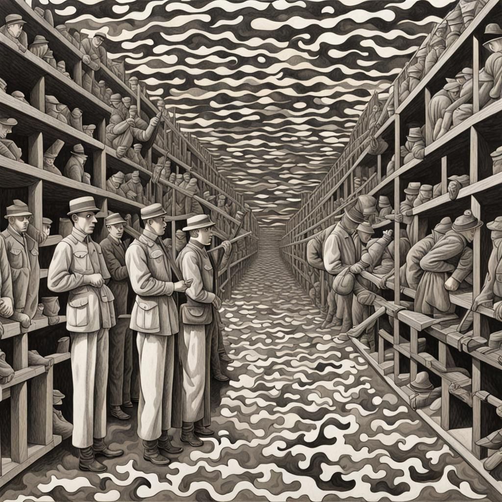 Escher's Invisibility vs Camouflage Concept